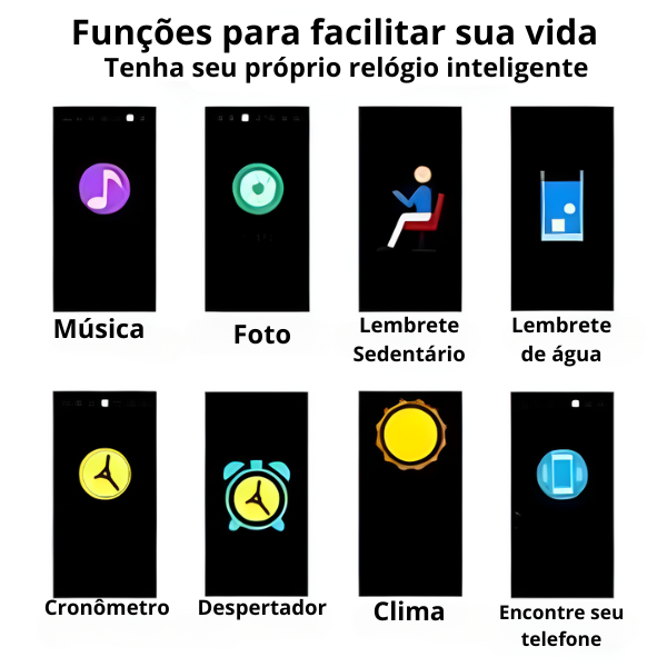 Relógio Inteligente Fitness Branco