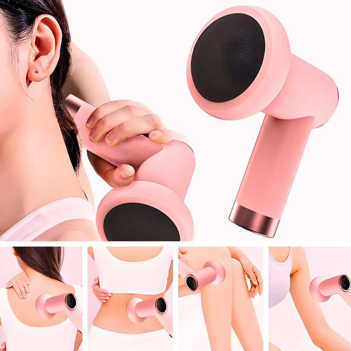Massageador Corporal Elétrico Muscular Rosa