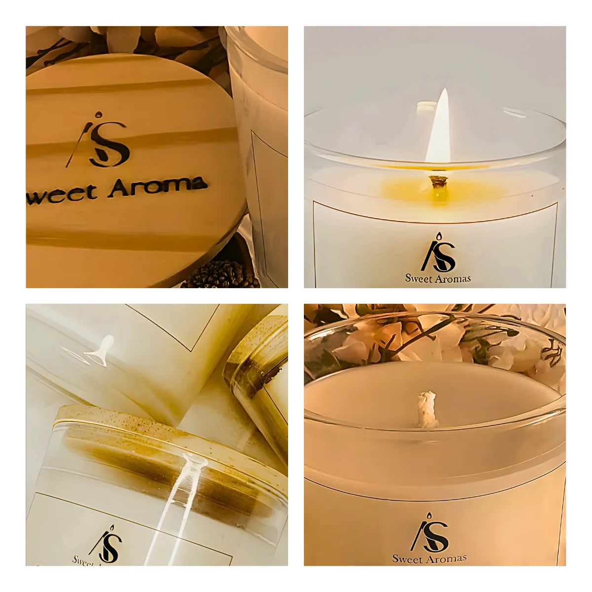 Vela Aromatica Artesanal Perfumada - Romã e Peônia