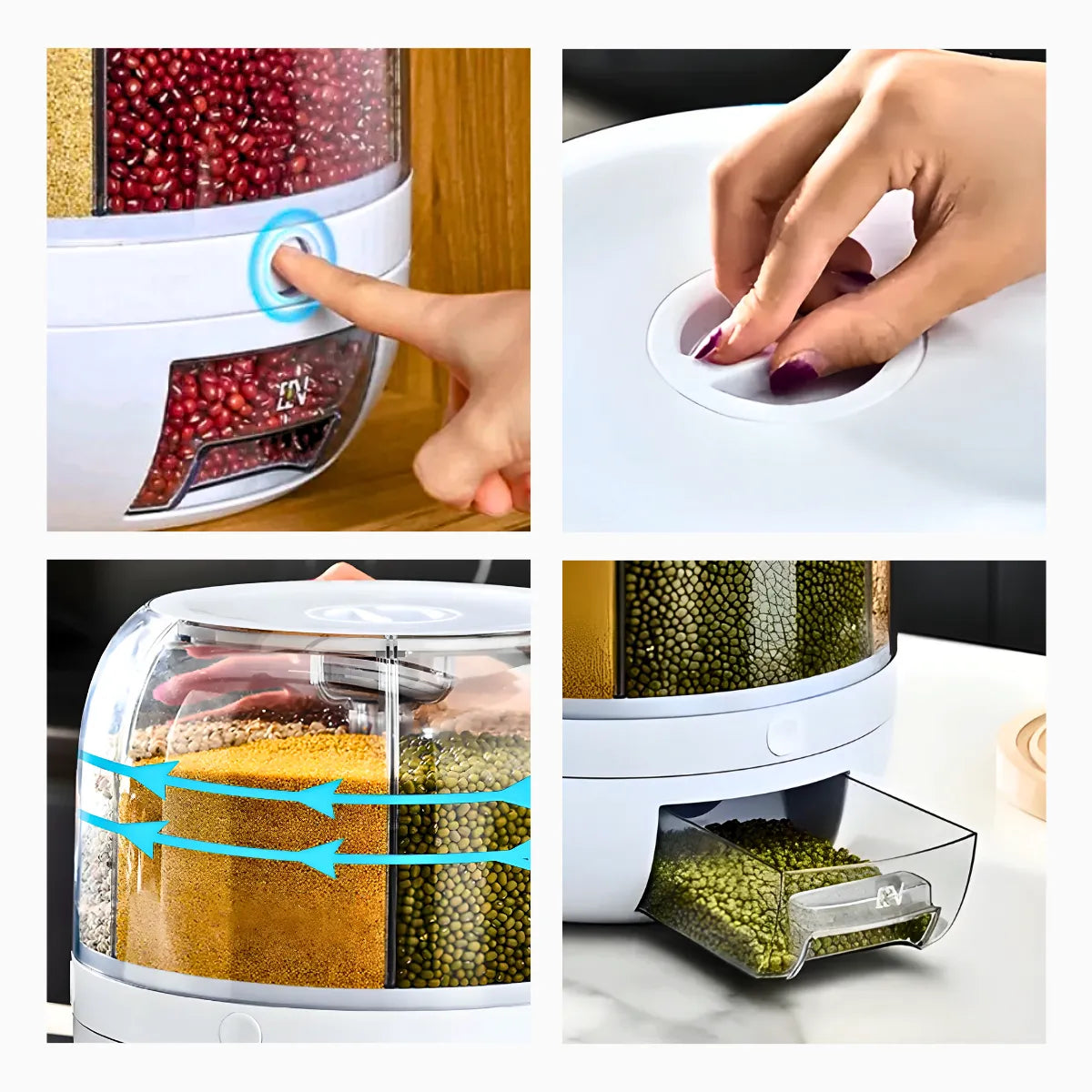 Dispenser de Alimentos e Grãos Giratório