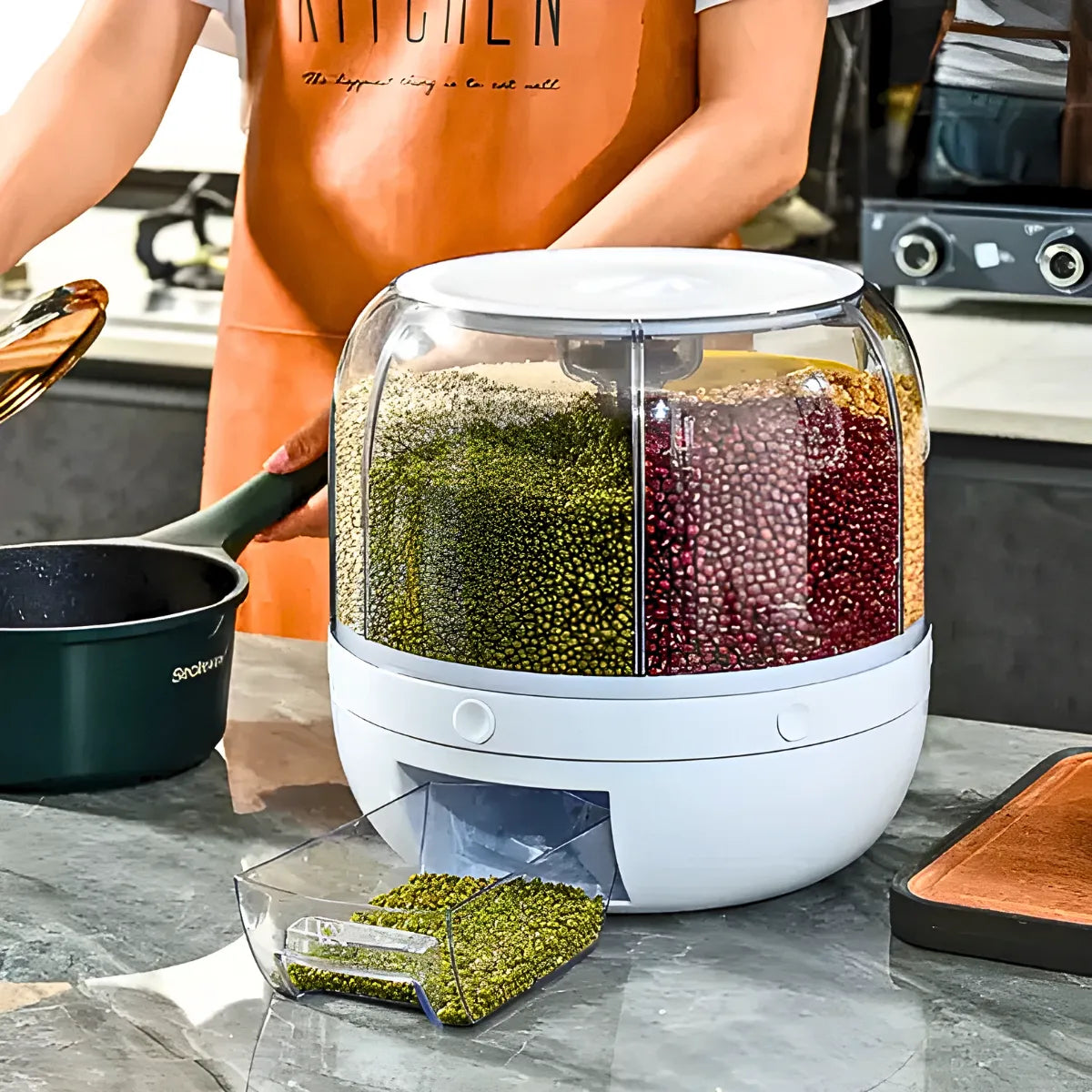 Dispenser de Alimentos e Grãos Giratório