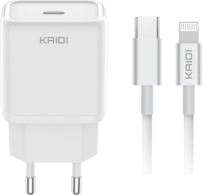 Carregador 20W Kaidi Tipo C para Lightning