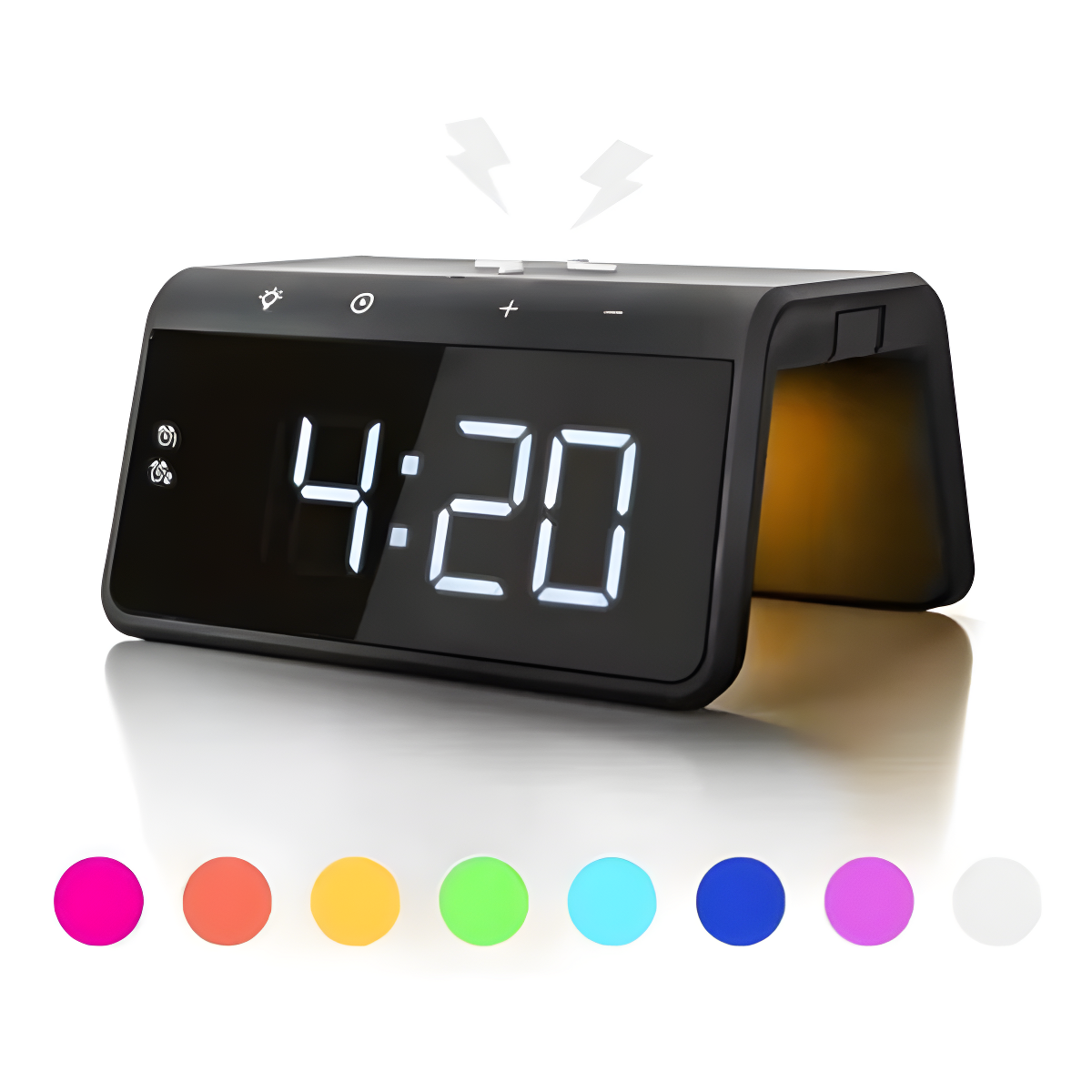 Base de Carregamento Sem Fio com Relógio Digital