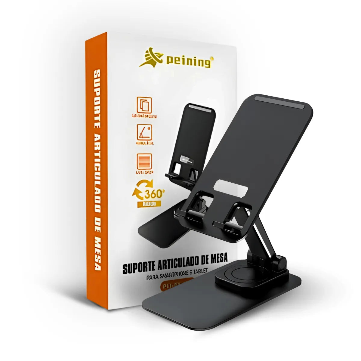 Suporte Articulado de Mesa Para Tablet e Smartphone Preto