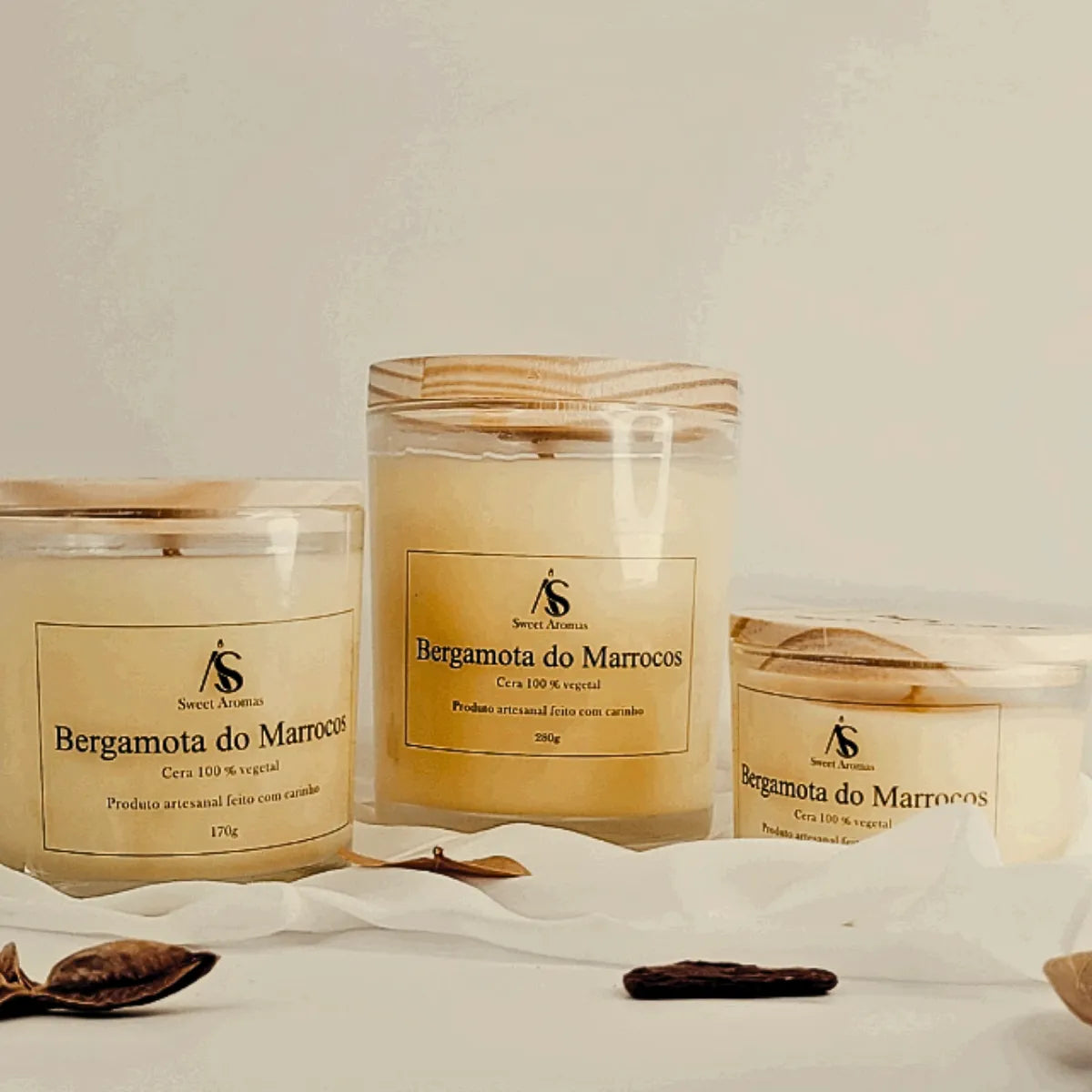 Vela Aromática Artesanal Perfumada - Bergamota do Marrocos