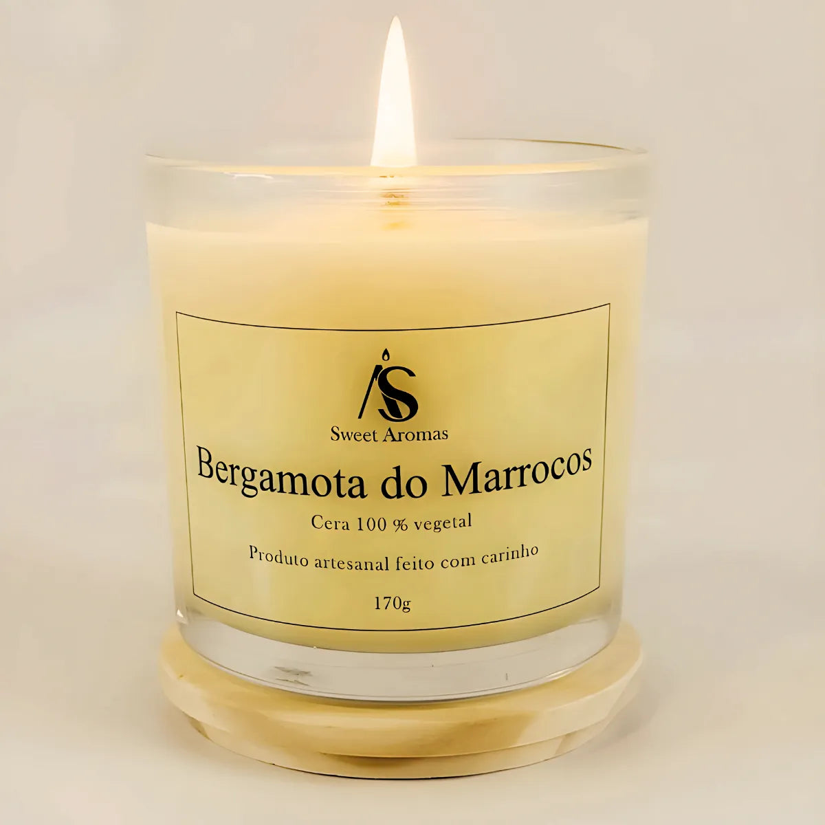 Vela Aromática Artesanal Perfumada - Bergamota do Marrocos