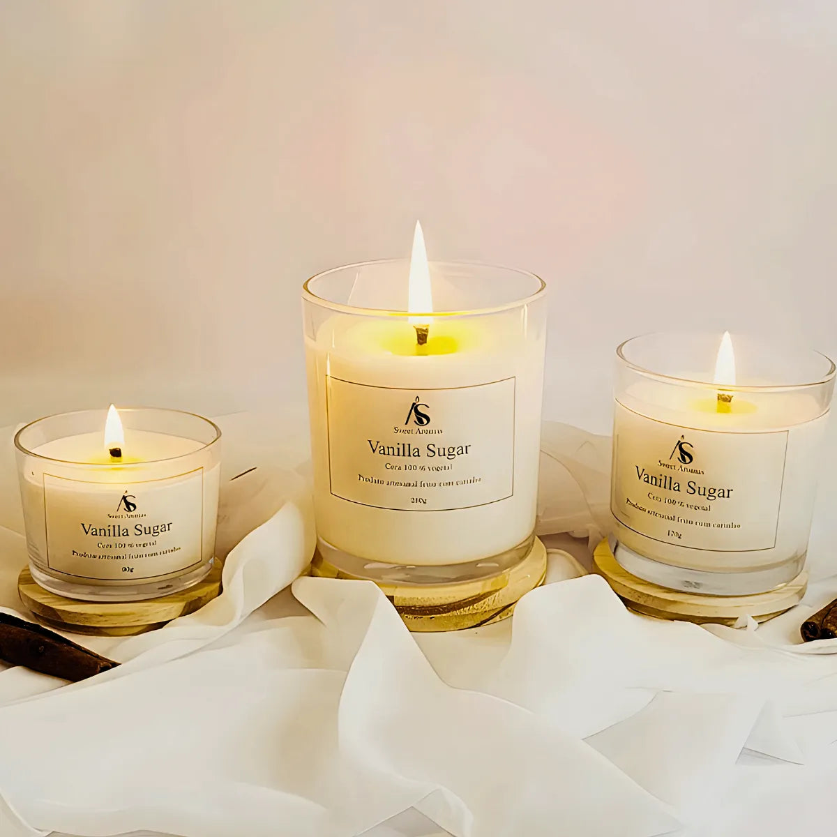 Vela Aromática Artesanal Perfumada - Vanilla Sugar