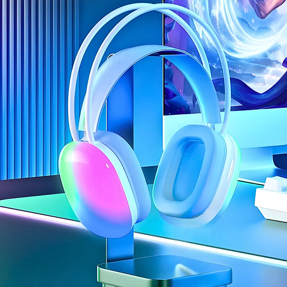 Fone De Ouvido Sem Fio Bluetooth com LED