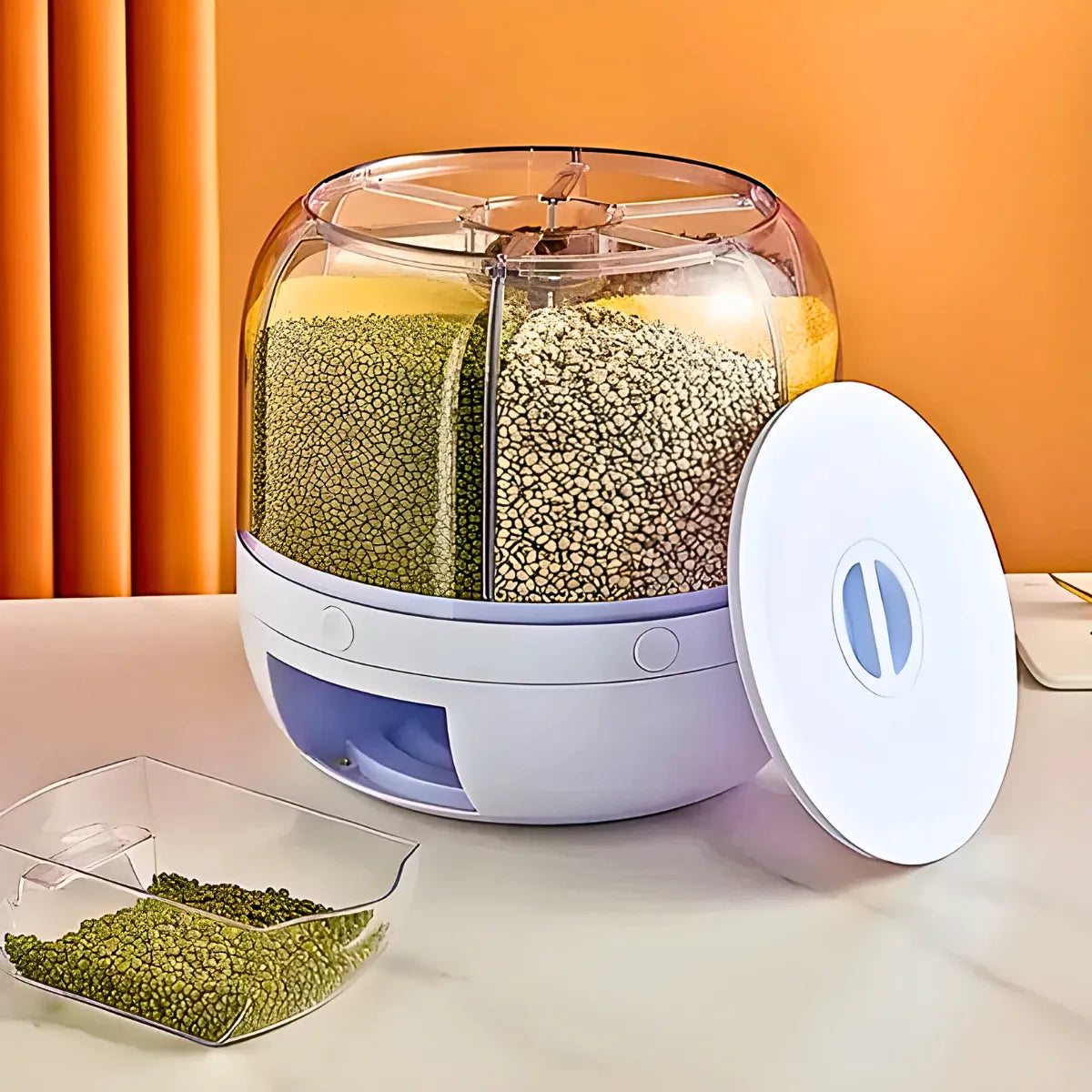 Dispenser de Alimentos e Grãos Giratório
