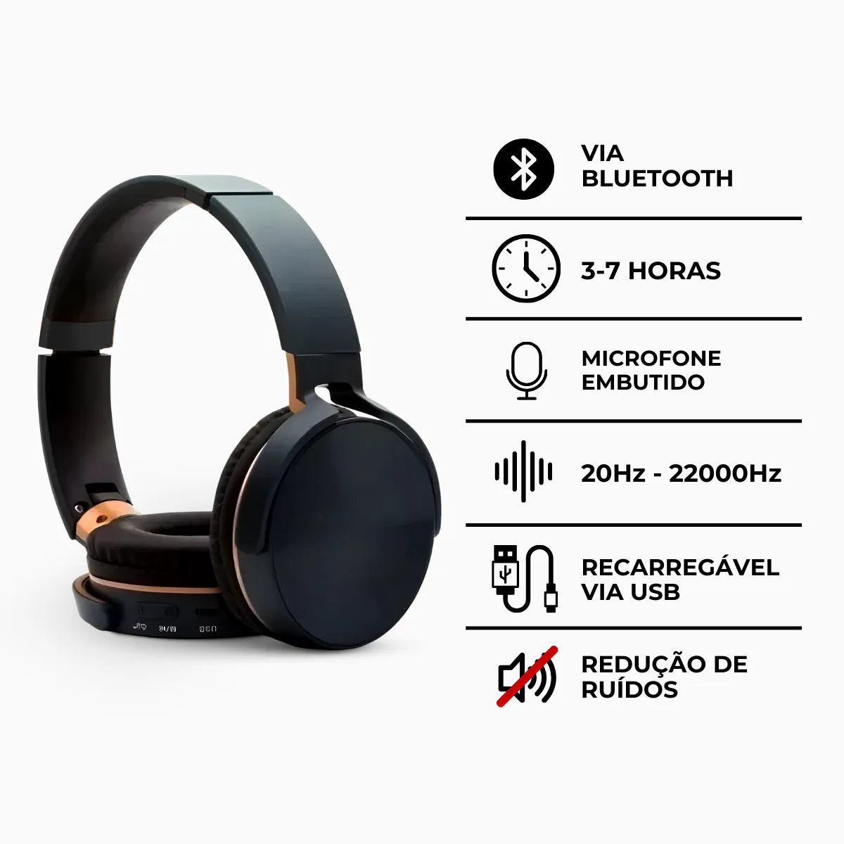 Fone de Ouvido Bluetooth