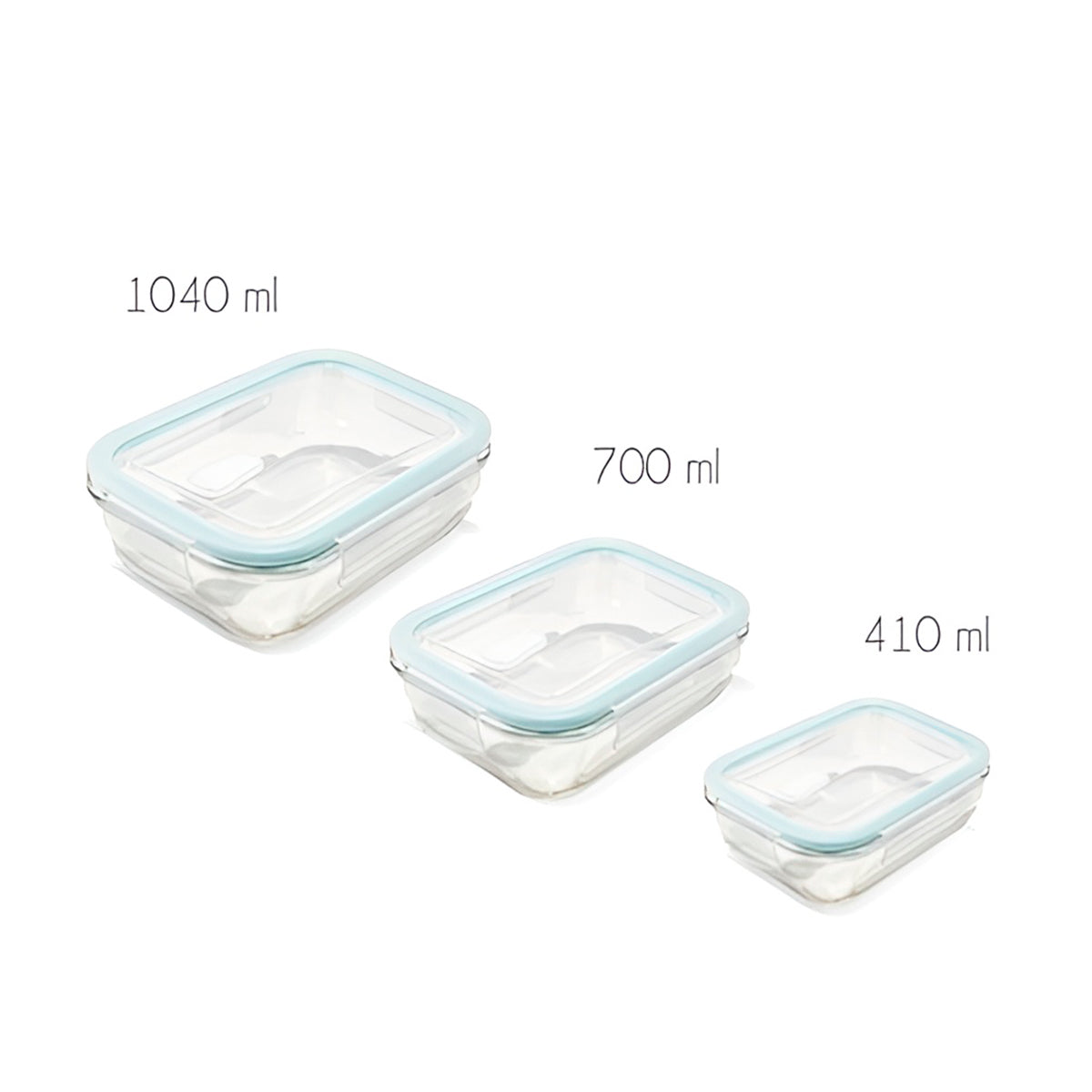 Conjunto de Potes de Vidro Temperado