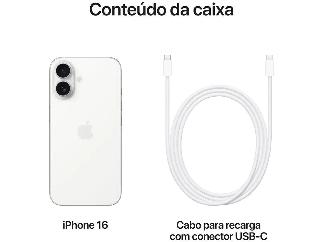 iPhone 16, Tela de 6,1″, 5G e Câmera de 48MP
