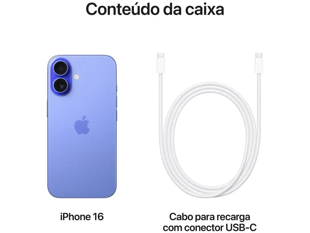 iPhone 16, Tela de 6,1″, 5G e Câmera de 48MP