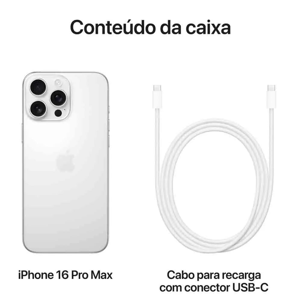 iPhone 16 Pro Max Tela de 6,9″, 5G e Câmera de 48MP
