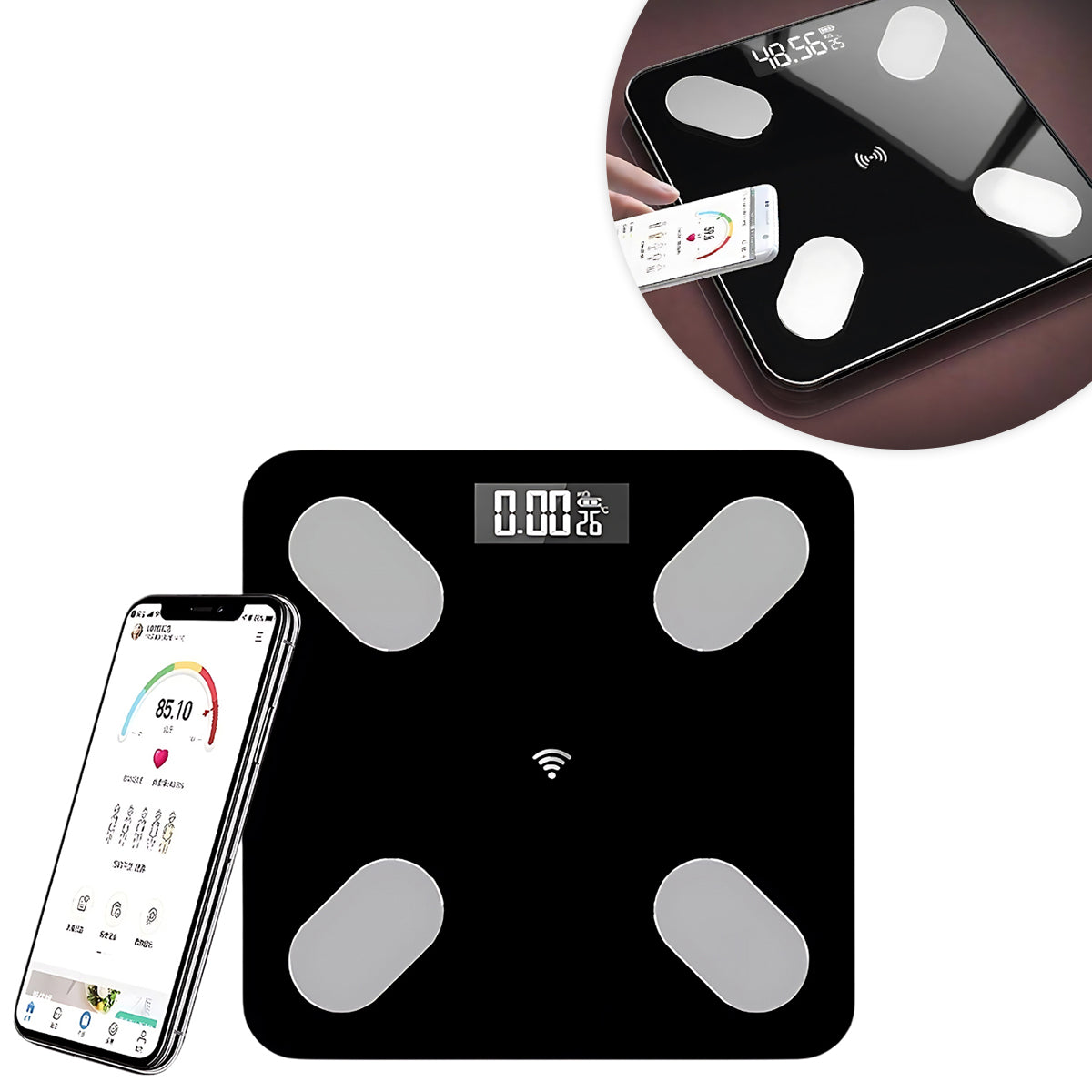 Balança Digital de Bioimpedância com Bluetooth