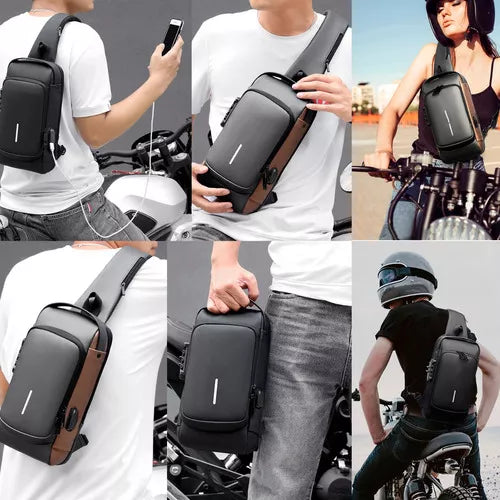 Bolsa de Ombro Masculina Anti Furto