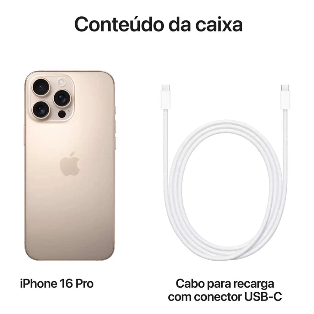 iPhone 16 Pro Apple, Tela de 6,3″, 5G e Câmera de 48MP