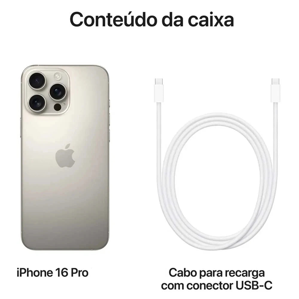 iPhone 16 Pro Apple, Tela de 6,3″, 5G e Câmera de 48MP